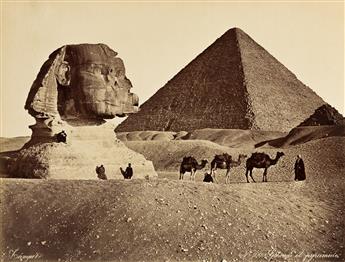 (EGYPT) An album featuring approximately 100 iconic photographs by the Zangaki Brothers and Pascal Sébah, including the Pyramids and ot